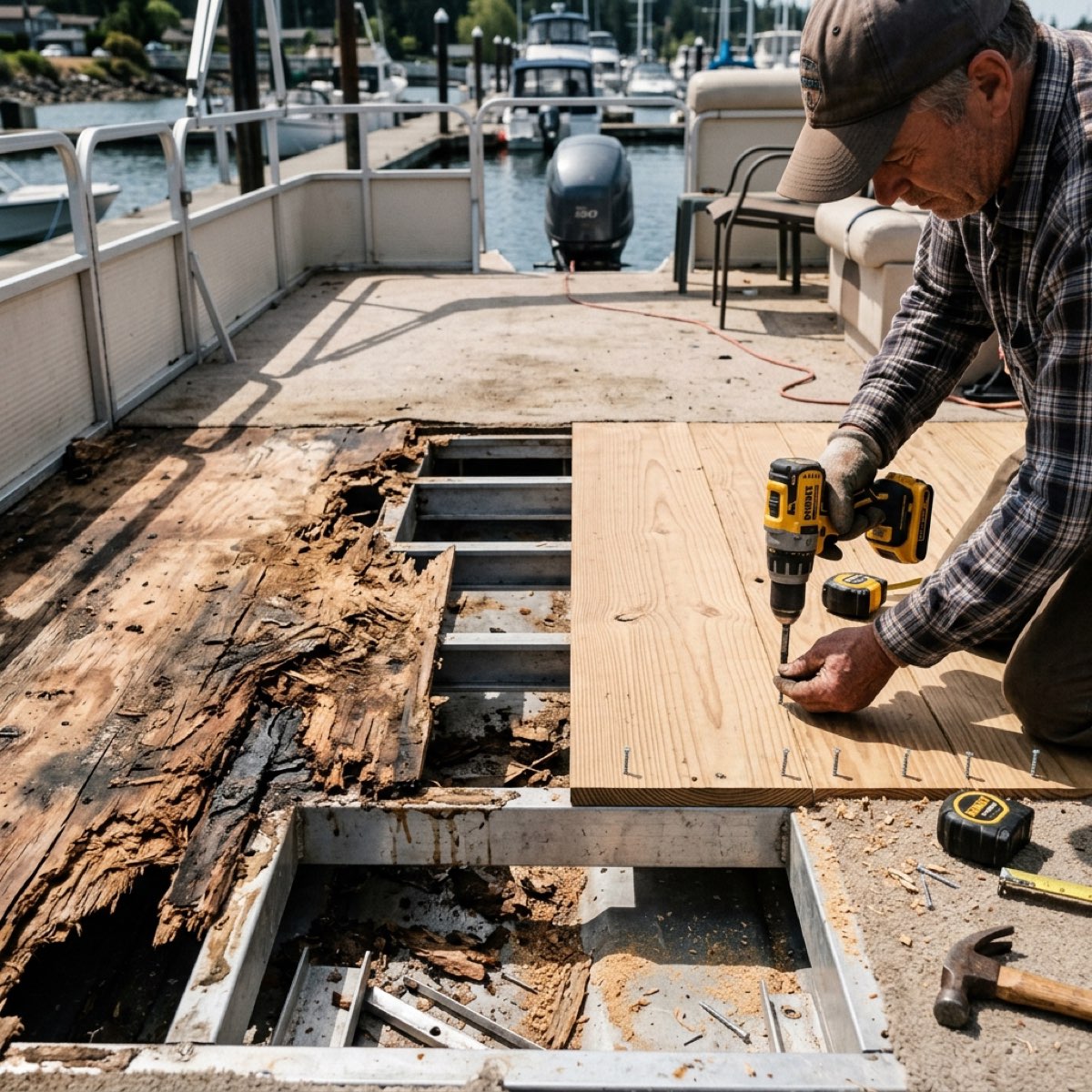 Pontoon Deck Rot: How to Find It, Fix It, and Prevent It